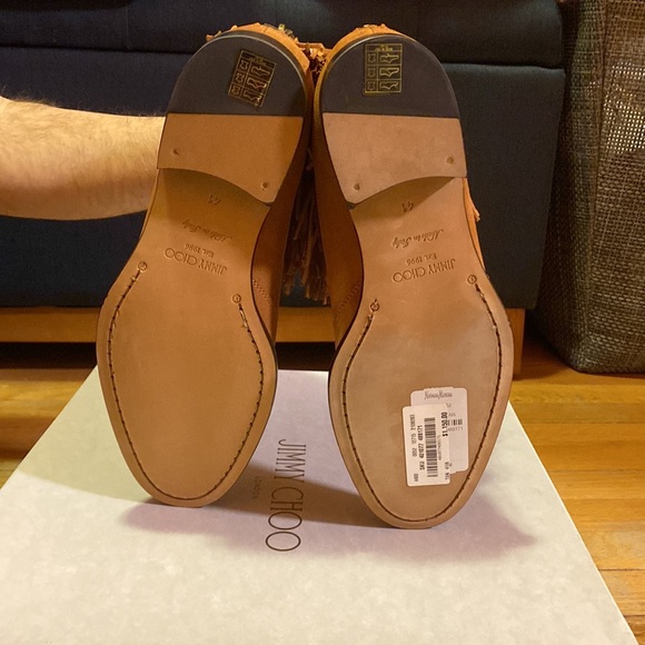 Brand New Jimmy Choo suede Chelsea boot with fringe - Picture 5 of 6